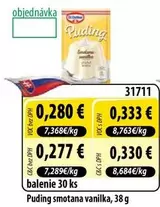 Puding smotana vanilka