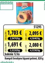 Kompot broskyne lúpané polené