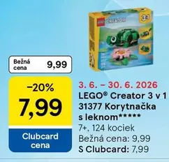 Lego - Creator 3 v 1 31377 Korytnačka s leknom