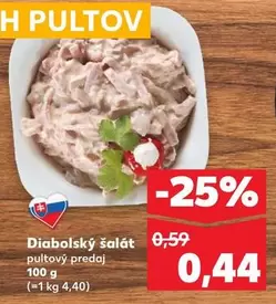 Diabolský šalát pultový predaj