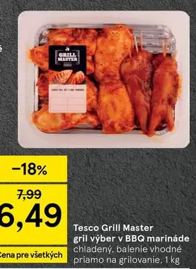 gril výber v BBQ marináde