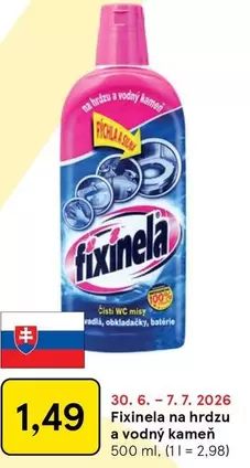 Fixinela na hrdzu a vodný kameň