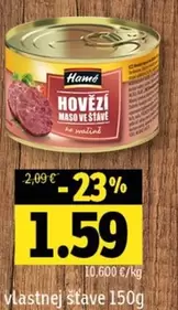 Hovězí maso ve vlastní šťávě
