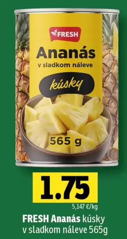 Ananás kúsky v sladkom náleve