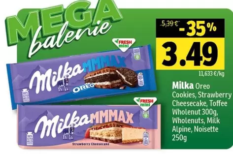 Milka -  Oreo Cookies, Strawberry Cheesecake, Toffee Wholenuts, Milk Alpine, Noisette