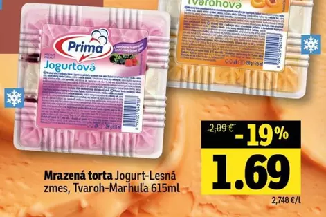Mrazená torta Jogurt-Lesná zmes, Tvaroh-Marhuľa