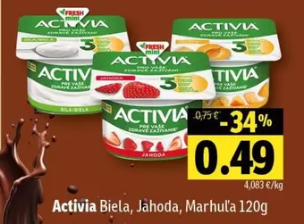 Activia Biela, Jahoda, Marhuľa