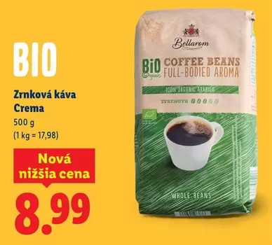 BIO Zrnková káva Crema