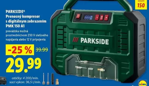 Prenosný kompresor s digitálnym zobrazením PMK 150 A1