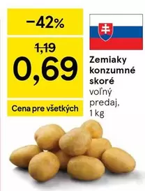 Zemiaky konzumné skoré