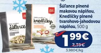 Šúľance plnené makovou náplňou, Knedličky plnené tvarohovo-jahodovou náplňou