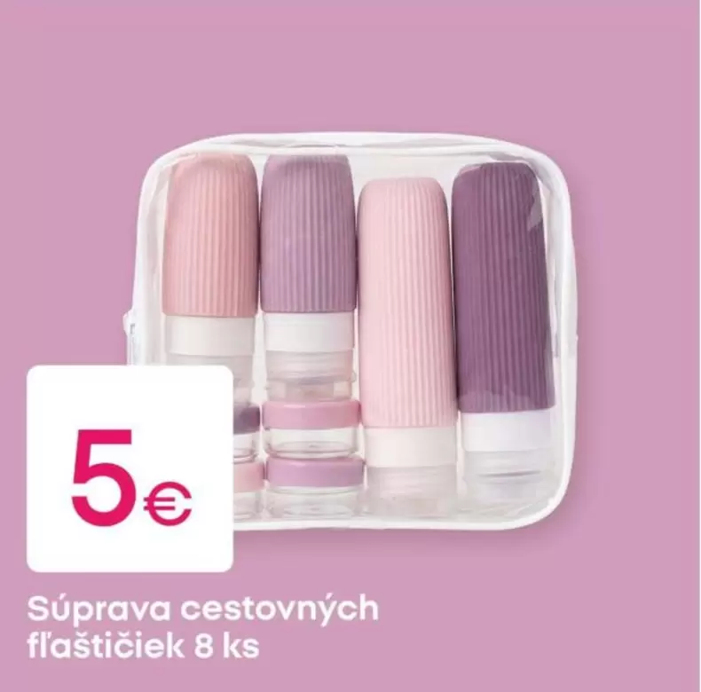 Súprava cestovných fliaštičiek