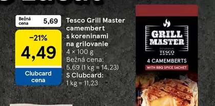 Tesco Grill Master camembert s koreninami na grilovanie