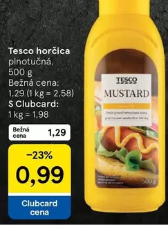 Tesco horčica plnotučná