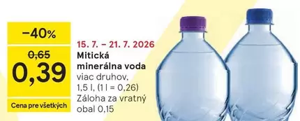 Mitická minerálna voda