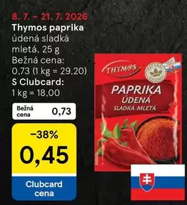 Thymos paprika údená sladká mletá