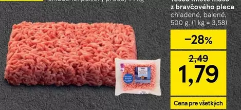 Mleté maso z bravčového pleca