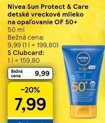 Nivea - Sun Protect & Care detské vreckové mlieko na opaľovanie OF 50+