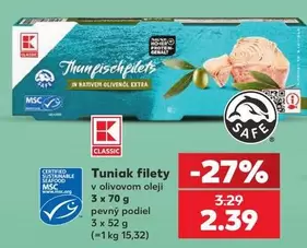 Tuniak filety v olivovom oleji