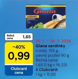 Giana sardinky v oleji