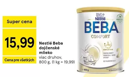 Beba dojcenské mlieko