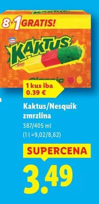 Kaktus/Nesquik zmrzlina