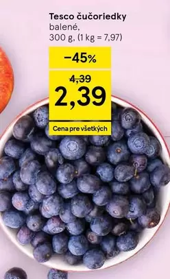 Tesco čučoriedky balené