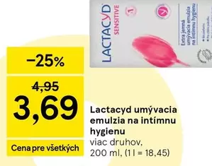 umývacia emulzia na intímnu hygienu