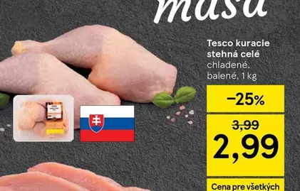 Tesco kuracie stehná celé