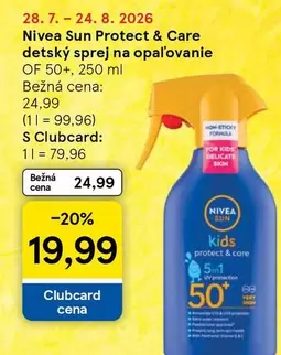 Nivea - detský sprej na opalovanie OF 50+