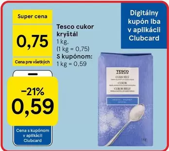 Tesco cukor kryštál