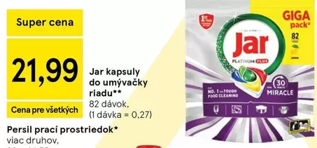 Jar kapsuly do umývačky riadu