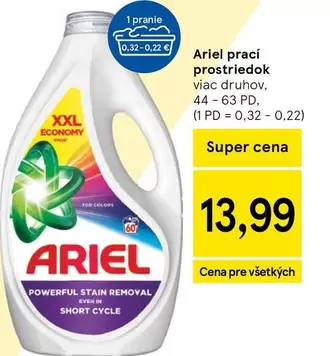 Ariel - prací prostriedok viac druhov
