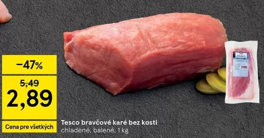 Tesco bravčové karé bez kosti