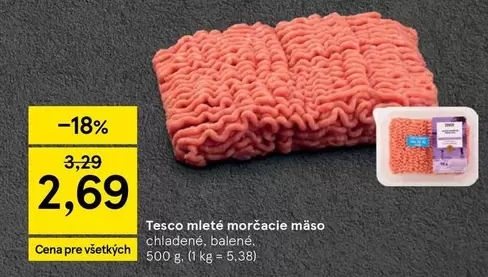 Tesco mleté morčacie mäso