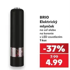 Elektrický mlynček na soľ alebo na korenie s LED osvetlením