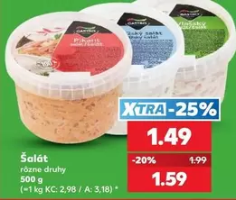 Šalát rôzne druhy