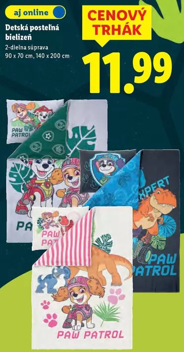 Paw Patrol - Dětská postelní
bíleizen