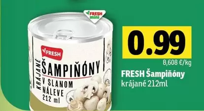 Šampiňóny krájané