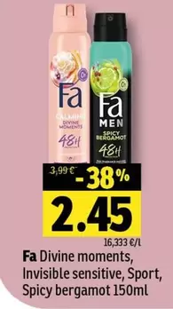 Divine moments, Invisible sensitive, Sport, Spicy bergamot