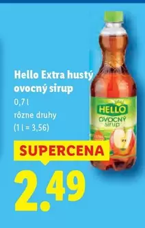 Hello Extra hustý ovocný sirup