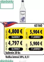 Vodka Jemná 38%, 0,5 l