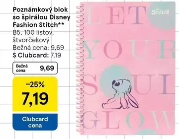 Disney - Poznámkový blok so špirálou Fashion Stitch
