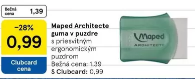 Maped Architecte guma v puzdre s priesvitným ergonomickým puzdrom