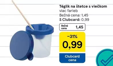 Teglik na štetce s viečkom
