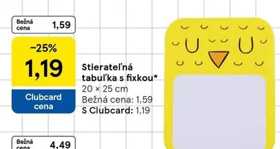 Stierateľná tabuľka s fixkou