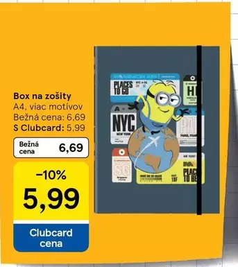 Box na zošity A4, viac motívov