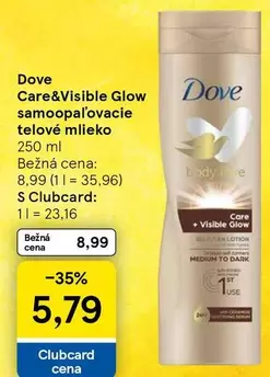 Dark - Care&Visible Glow samoopaľovacie telové mlieko