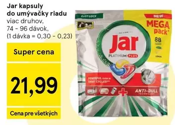 Jar kapsuly do umývačky riadu
