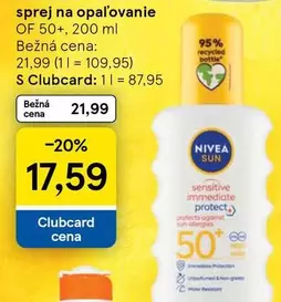 Nivea - sprej na opalovanie OF 50+